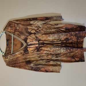 Apt. 9 3/4 Sleeve Vneck w/Sequin Top